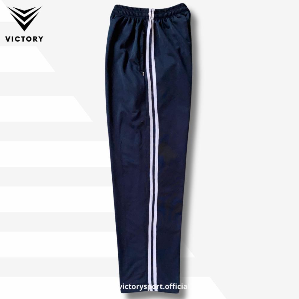 NEW PROMO Celana Training Olahraga Two Stripe Panjang Saku Resleting Pria Wanita Standar & Jumbo Siz