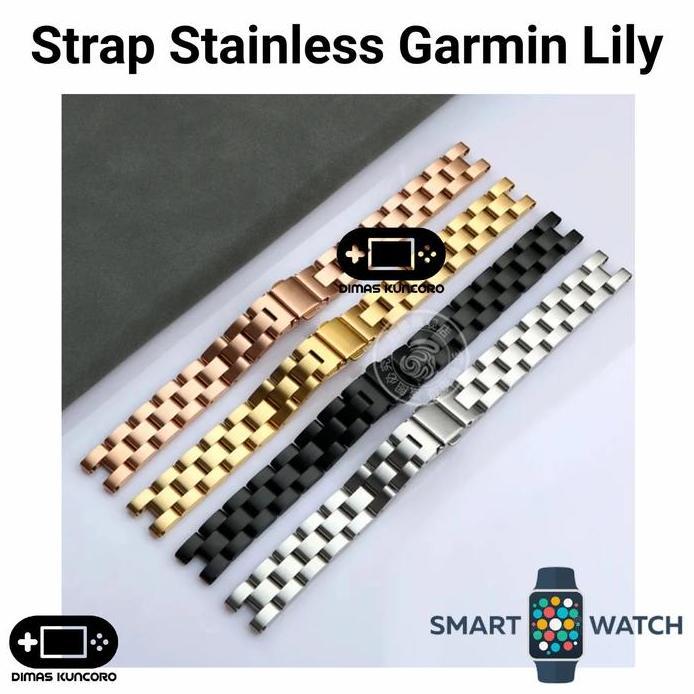 Strap Stainless Garmin Lily 1 tali jam tangan steel smartwatch