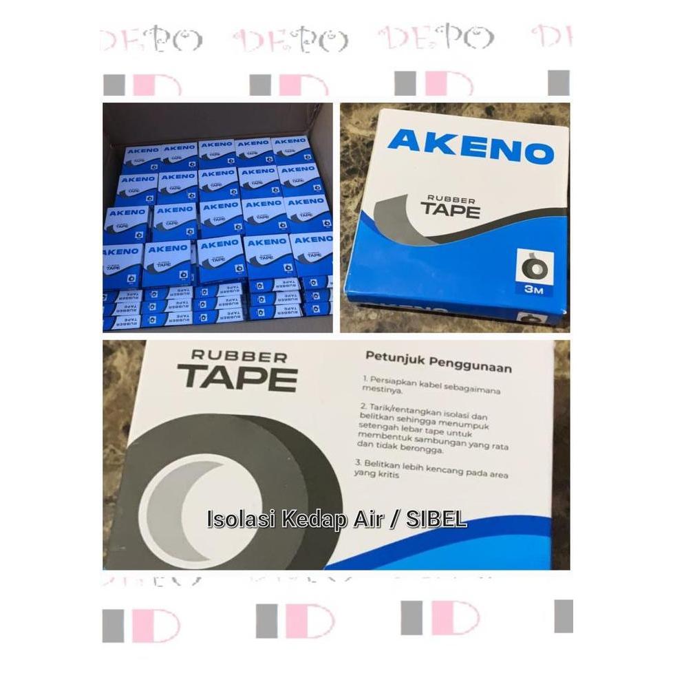 Ready Isolasi Lakban Hitam Karet Kabel Satelit Anti Air 3 Meter Merek AKENO murah