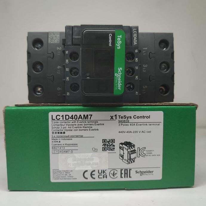 kontaktor Schneider LC1D40a m7 contactor LC1D40am7 LC1D40 am7