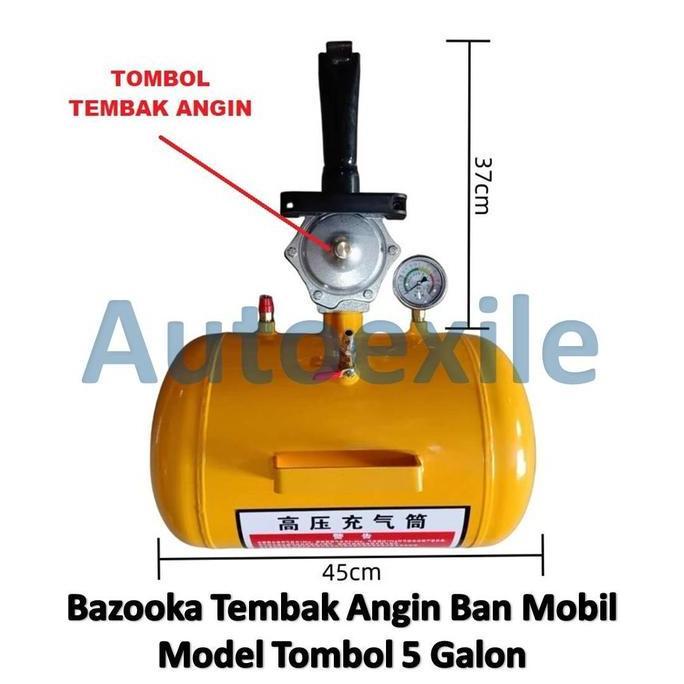 Bazooka Tembak Angin Ban Mobil 5 Galon Model Tombol Upgrade - Basoka Bazoka Tire Tyre Bead Seater Ai