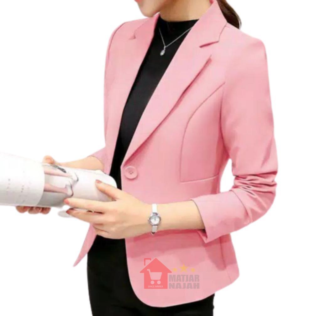 BIG SALE BLAZER WANITA BIRU MUDA - BLAZER WANITA - JAS WANITA - BLAZER CEWEK - JAS CEWEK - JAS KANTO