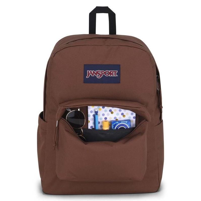 JanSport Tas Ransel Laptop /  Backpack Kantor / Daypack Sekolah / Superbreak Plus Basic Brown Ready