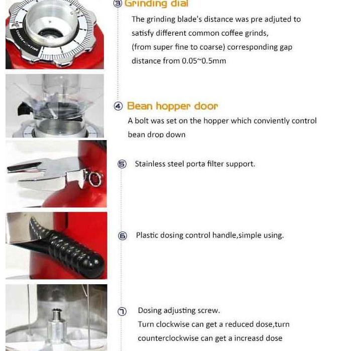 Profesional Coffee Grinder JX 600 Pengiling kopi barista espresso