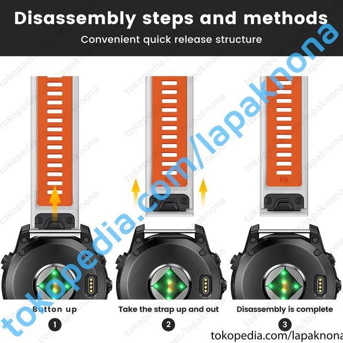 QUICKFIT 22mm Strap Garmin Fenix 8 47mm / E / 7 / 6 / 5 Plus Pro Forerunner 970 965 955 945 935 / In