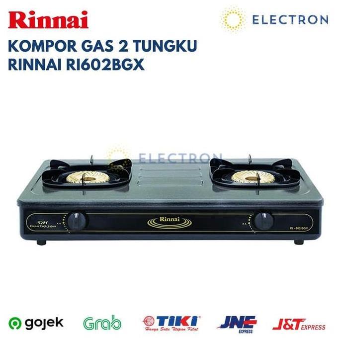 Rinnai 2 Tungku RI602BGX Kompor Gas Api Tornado