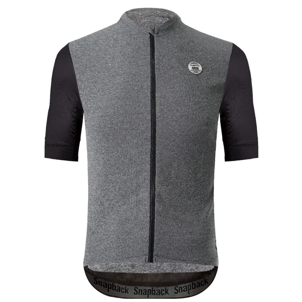 HOT SALE Snapback Jersey Sepeda Misty Lengan Pendek Full Zipper Grey White