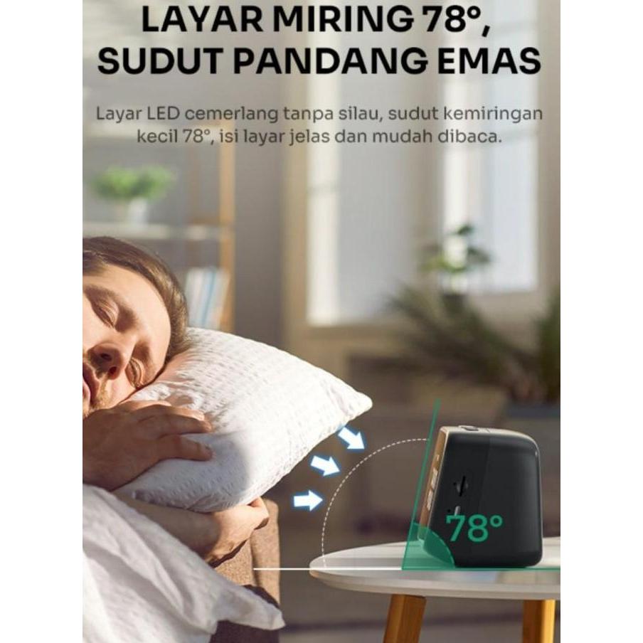 Robot Jam Meja Led Digital + Speaker Bluetooth Wireless Alarm Clock FM