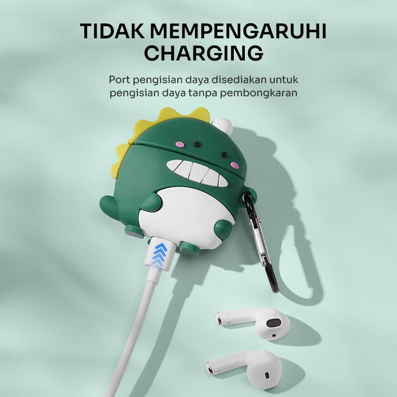 sale ROBOT Case TWS T50S Liquid Silicone Soft Case Earbuds Anti Debu Anti Sidik Jari 360 Protection 