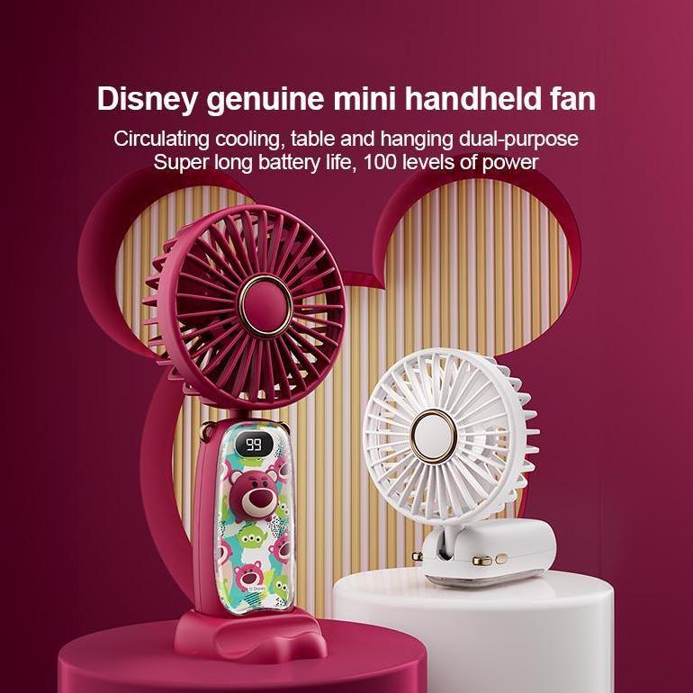 pengiriman cepat Disney Kipas Angin Mini Portable+Dudukan Ponsel Model Animal Karakter | Usb 20000 m