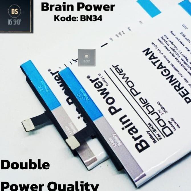 Baterai Xiaomi Redmi 5a BN34 BN 34 Brain Power Double Power Ori batrai