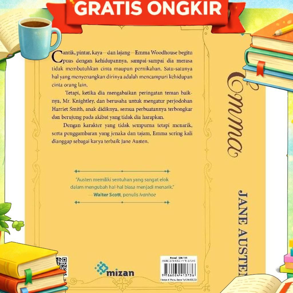 Buku Emma - Jane Austen (Republish 2025) | Novel Romansa Klasik Terjemahan Indonesia