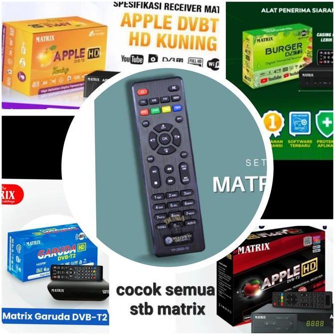 Matrix Remote STB Set Top Box Apple Matrik Garuda Kuning Cocok Semua STB Matrix Dengan Dus Kuning & 
