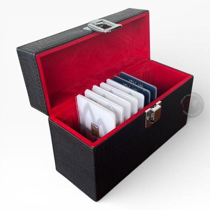 Box Logam Mulia Antam, Galery24, UBS | Kotak Penyimpanan Emas Batangan Antam Certicard PU Leather KA