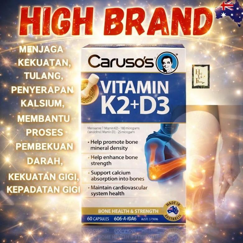 carusos vitamin k2 + d3 60 capsules