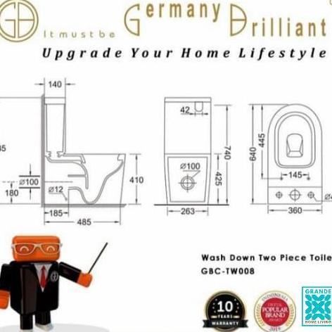 Spesial Closet Duduk Gbctw008 Germany Brilliant