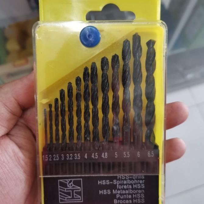MATA BOR SET 13 PCS MATA BOR BESI KAYU 1.5 - 6.5 MM