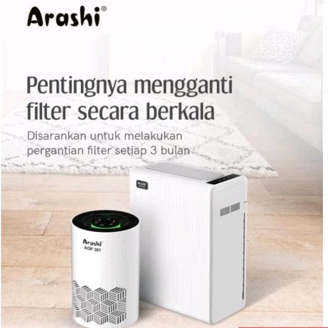 NEW ARASHI AIR PURIFIER PENYARING UDARA PORTABLE AOP 301 /AOP301 AIR PURIFIER HEPA FILTER