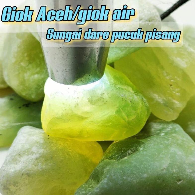 CUCI GUDANG Bahan batu akik batu kesehatan batu energi Giok aceh sungai dareh ROUGH.03