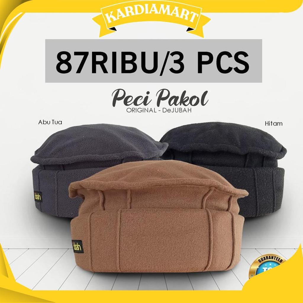 Paket 3 Pcs / Peci Dejubah / Peci Sholat Peci Pakol Taliban / Peci Kopiah Taliban Afghanistan / Peci