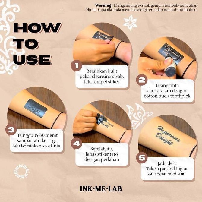 Pickme- Henna Isi Ulang Tinta Tato 10Ml Hitam Merah Biru Ungu