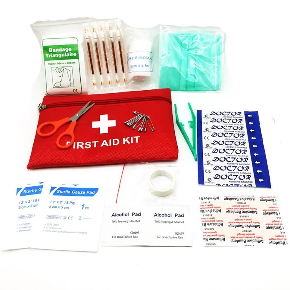 13-Piece Set First Aid Kit: Portable Emergency Kit for Outdoor Wilderness Survival, Home & Travel, w