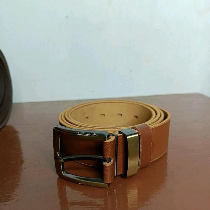 Mixfit- Sabuk Kulit Sapi Asli Nappa Ikat Pinggang Pria Full Kulit Dengan Gesper Stainless Anti Karat