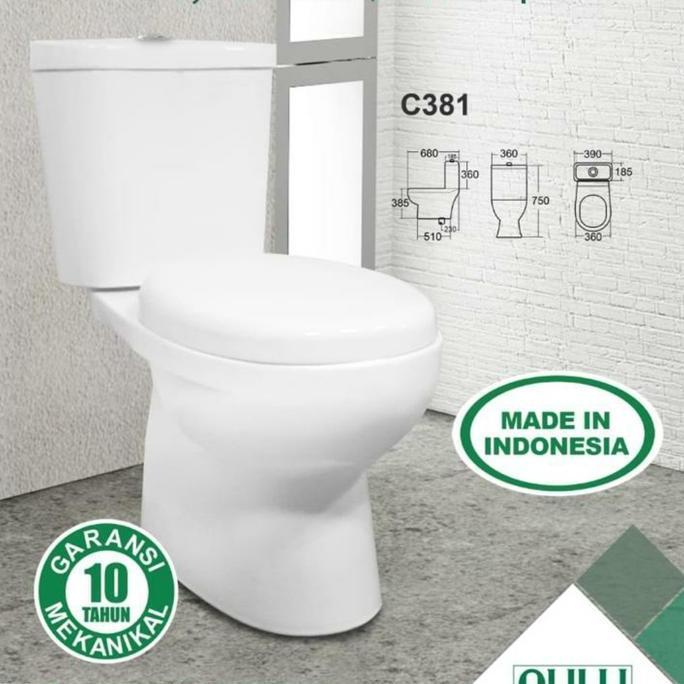 Terjangkau Closet Duduk Oulu C381 Warna Putih