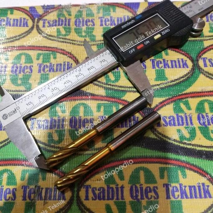 Reamer Mesin.Remer Carbide spiral Flut diameter 7mm Carbide bukan Hss murah