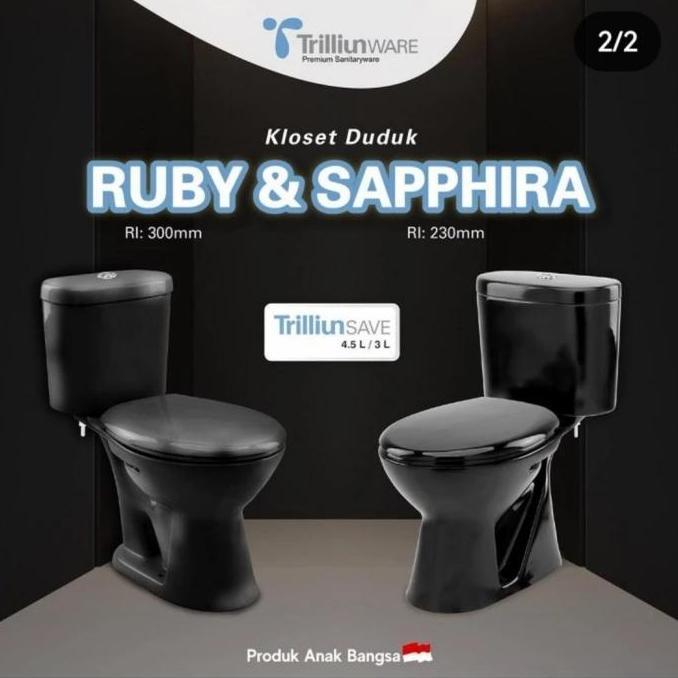 Miliki Closet Duduk Hitam / Closet Duduk Trilliun Black