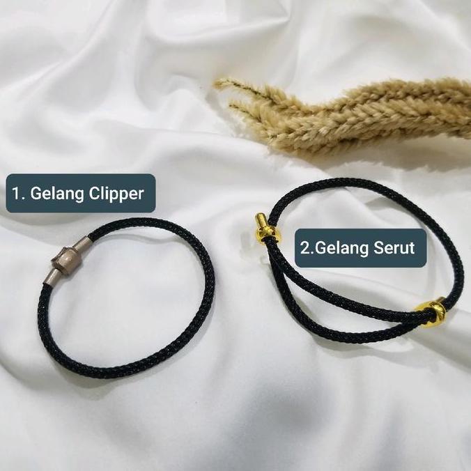 Gelang Tali Liontin Huruf N Balok Koleksi Josean Elegant Emas Asli Kode 688