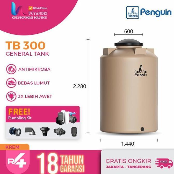 Spesial Toren Air Penguin Tb300 Tangki Air Plastik 3100 L Tandon Tb 300