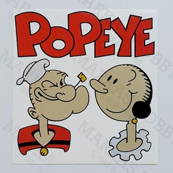 Ready stock Stiker Popeye dan Olive Oyl