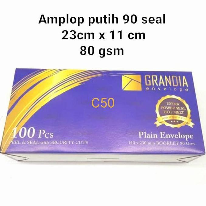 Sandto- Amplop Putih Panjang 90, Amplop Putih Ada Lem, Amplop 90
