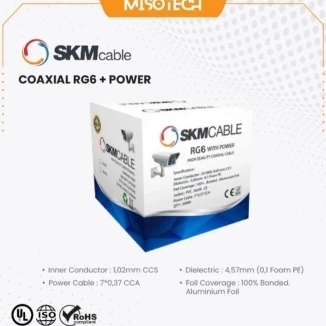 Kabel CCTV Coaxial RG6 Starcom Cable CCTV RG 6 kabel hitam 300M