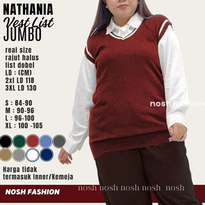 DI146 >> Rompi Korea Jumbo Wanita 3XL Nathaniya Big - Vest