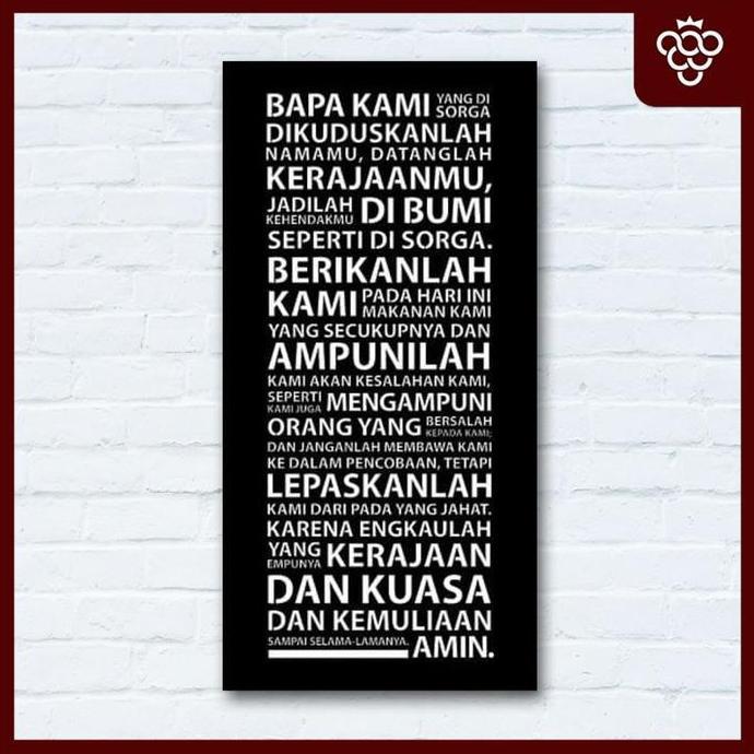 Hiasan Dinding Doa Bapa Kami (M) - Hitam