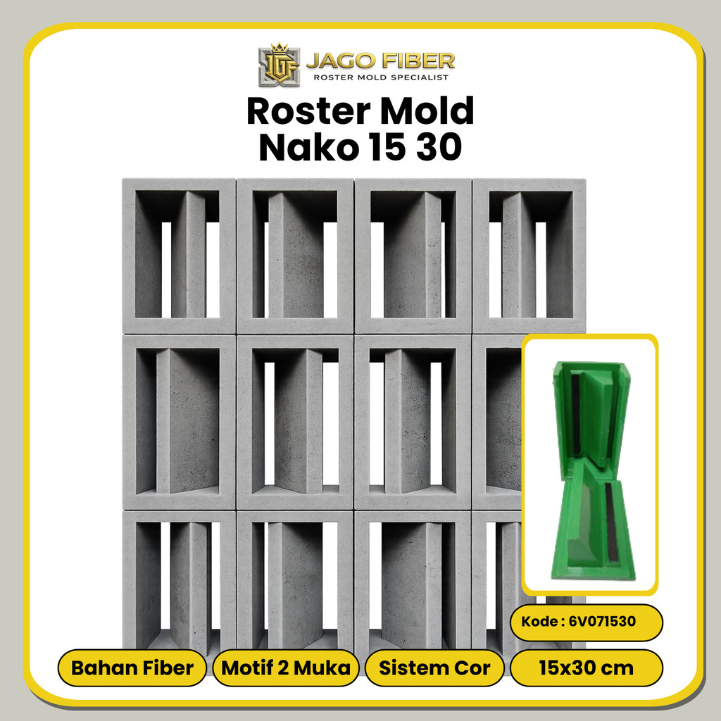 Cetakan Roster Fiber | Cetakan Roster 20x20 | Cetakan Roster Minimalis