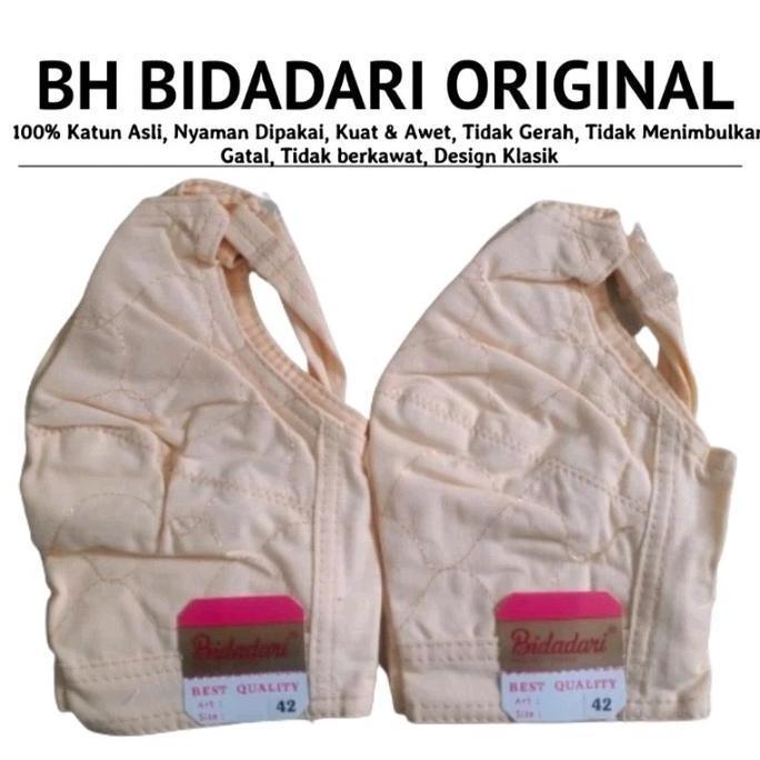 DI93 - { 3 PCS } BH BRA BIDADARI ORIGINAL TANPA BUSA TANPA KAWAT KAIT 2 BAHAN KATUN