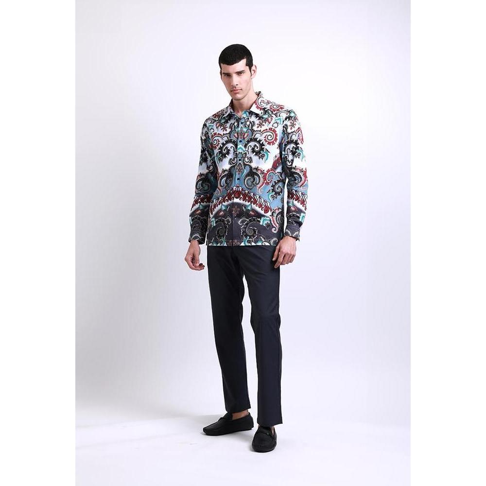 Manzone Kemeja Batik Lengan Panjang Pria Marubaya 5 - Black Original