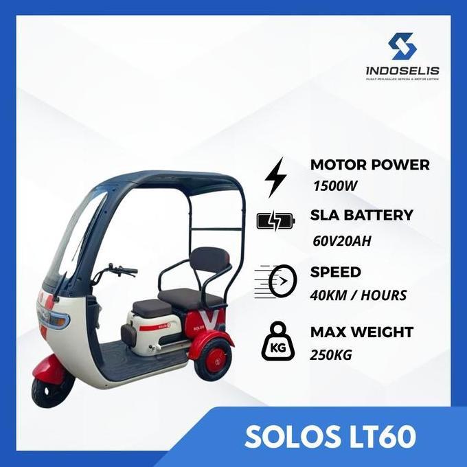 Terlaris Solos Lt60 R3 Roda 3 Sepeda Listrik Golf Roda 3 Solos Lt60 | Uwinfly Family Goda Apollo