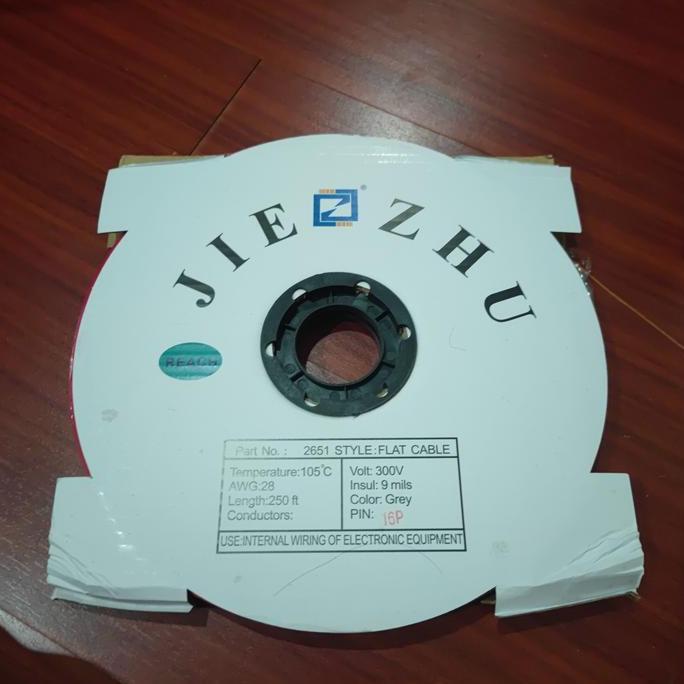 1 roll 76.2m Kabel 16p abu abu jalur cable awg28 pita 16 p pin Gray terlaris