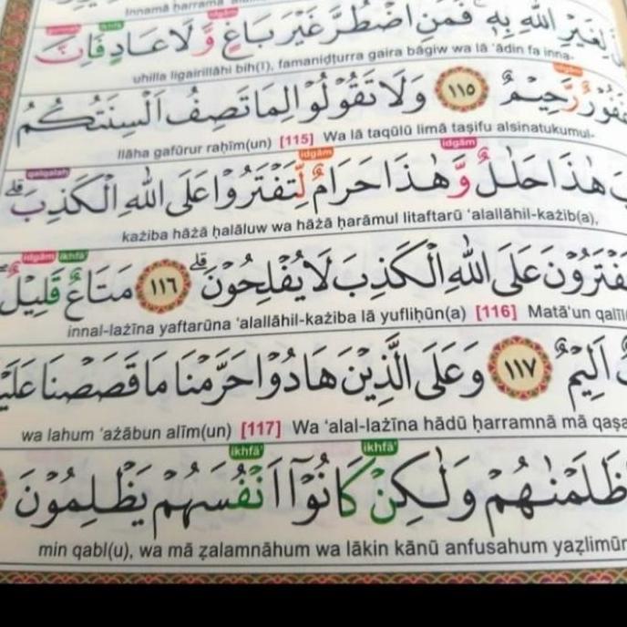 Termurah / Hot Sale Al-Quran Terjemah Latin Al-Karim Uk A5 Alquran Tajwid Warna Dan Terjemahan Alkar