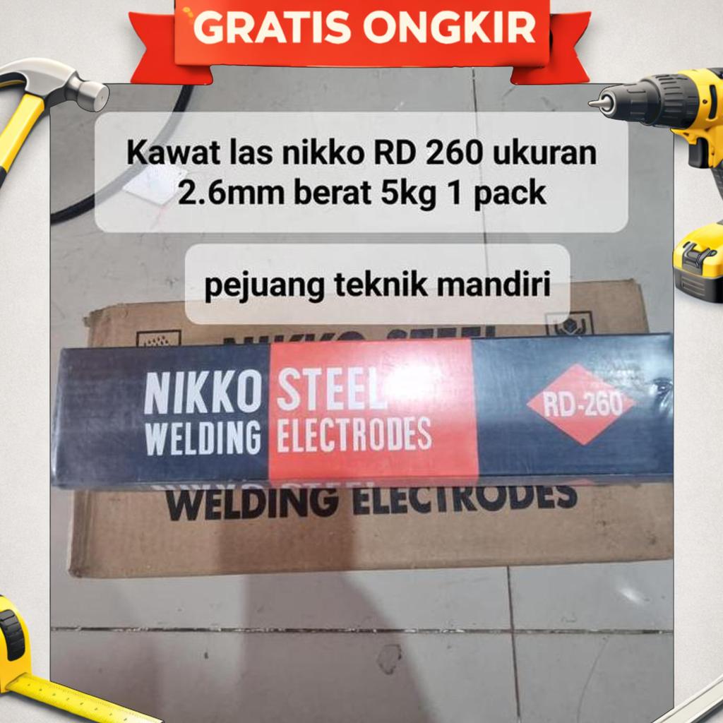Kawat Las Nikko Steel Rd-260 3.2Mm / Kawat Las Besi Nikko 3.2 Mm