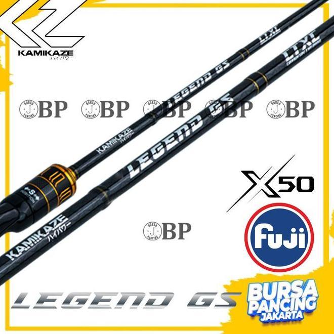 Kamikaze Joran Spinning Legend Gs 180Cm X50 Carbon Blank Airfect Reel Seat Fuji Ring Guide Joran Pan