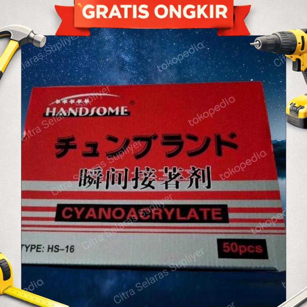 Handsome Lem Power Glue Lem Korea Serba Guna Botol Warna Kuning & Merah Kering Cepat Untuk Sepatu Ta