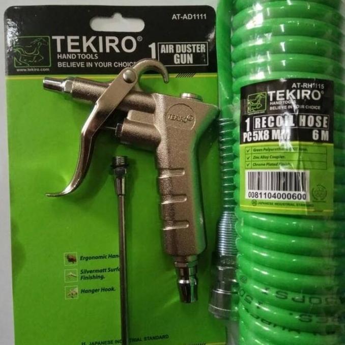 Autopic- Tekiro Air Duster Paket Selang Kompresor 6 Meter Tekiro - Alat Tiup Angin Kompresor Set Tek