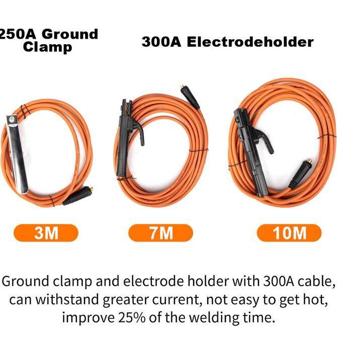 Procing- Jld Set Kabel Las Dengan Dudukan Elektroda Aluminium Berlapis Tembaga Dan Konektor Dorong 1