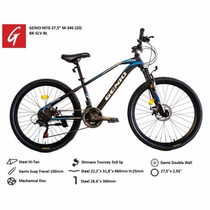 Terlaris Sepeda Mtb 27,5 Genio M 346 Shimano 24 Speed Murah