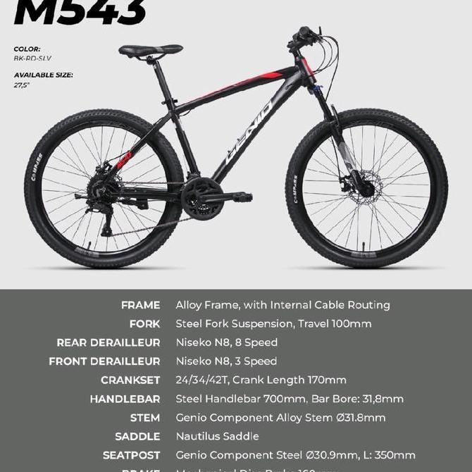 Terlaris Sepeda Gunung Mtb 27,5 / 27.5 Inch  Genio M 543 By United 27 Speed